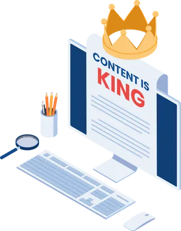 Content is king marketing  Illustration