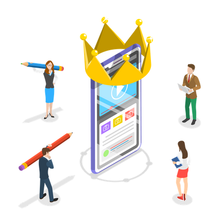 Content king  Illustration