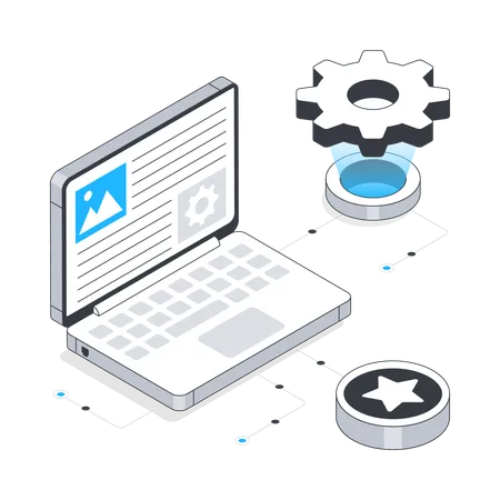 Content Management  Illustration