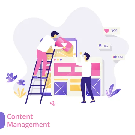 Content Management  Illustration