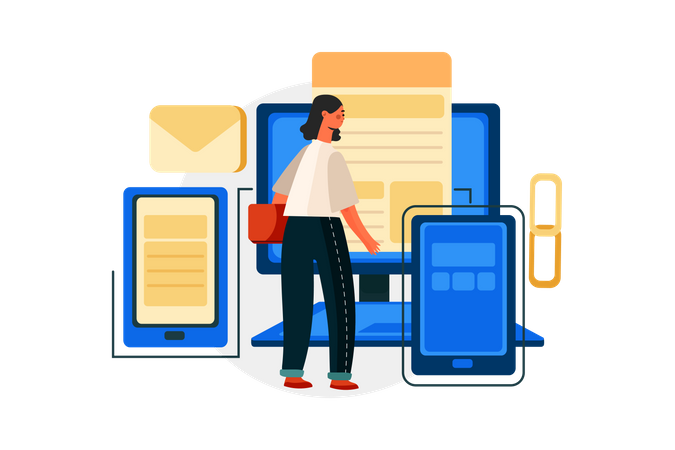 Content Management Illustration