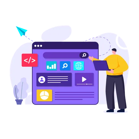 Content Management System  Illustration