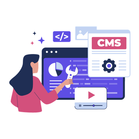 Content management system  Illustration