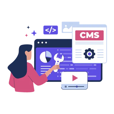 Content management system  Illustration