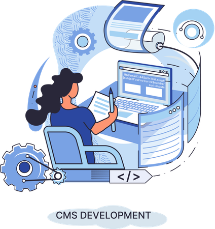 Content management system  Illustration