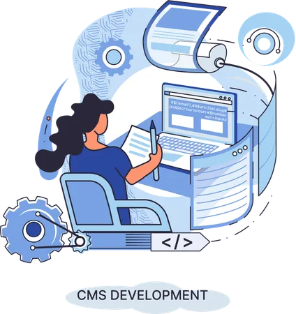 Content management system  Illustration