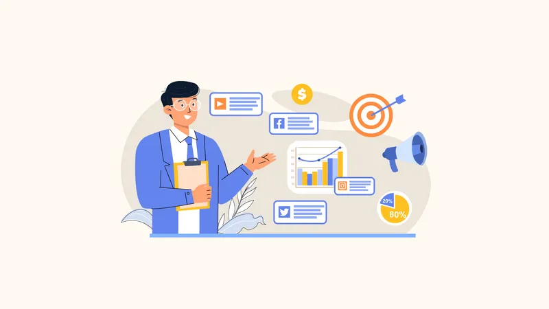 Content Marketing  イラスト