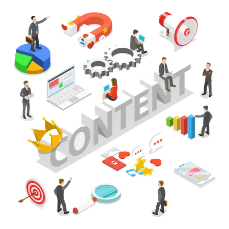 Content marketing  Illustration