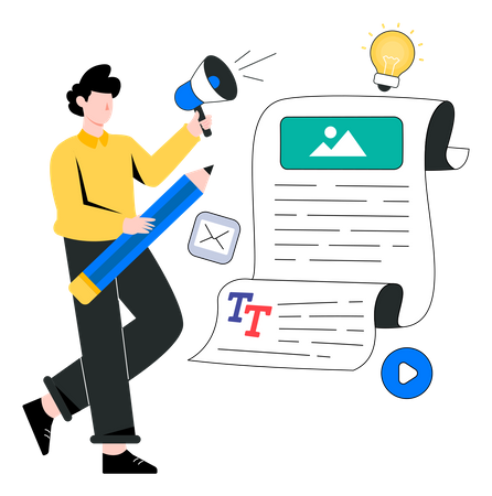 Content Marketing  Illustration