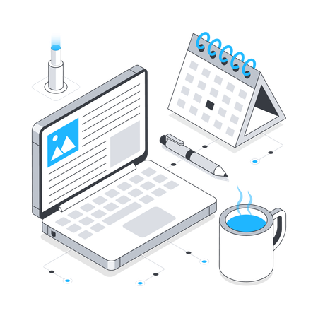 Content Plan and blog writing  Illustration