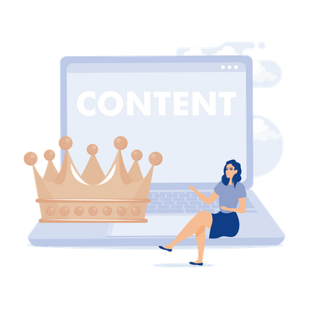 Content-Strategie für Werbung und Marketing  Illustration