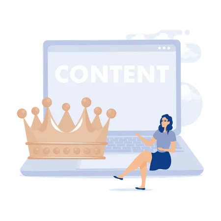 Content-Strategie für Werbung und Marketing  Illustration