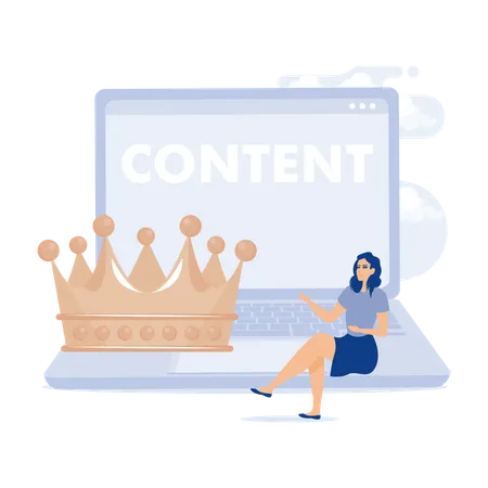 Content strategy for advertising and marketing Illustration
