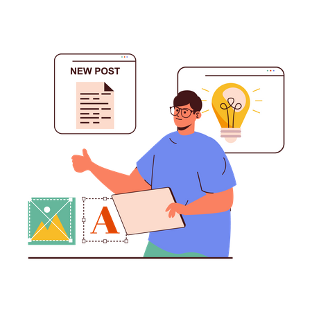 Content Writing idea Illustration