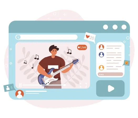 Contenu musical en direct  Illustration