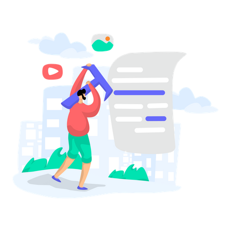 Conteúdo de blog  Ilustração