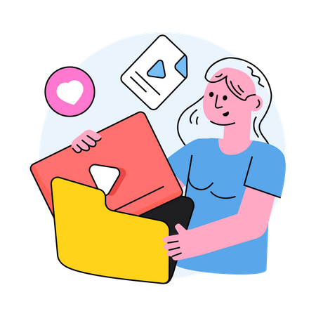 Conteúdo de vídeo  Ilustração