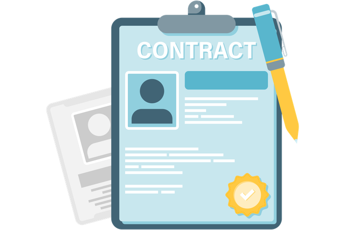 Contract and agreement documents  Illustration