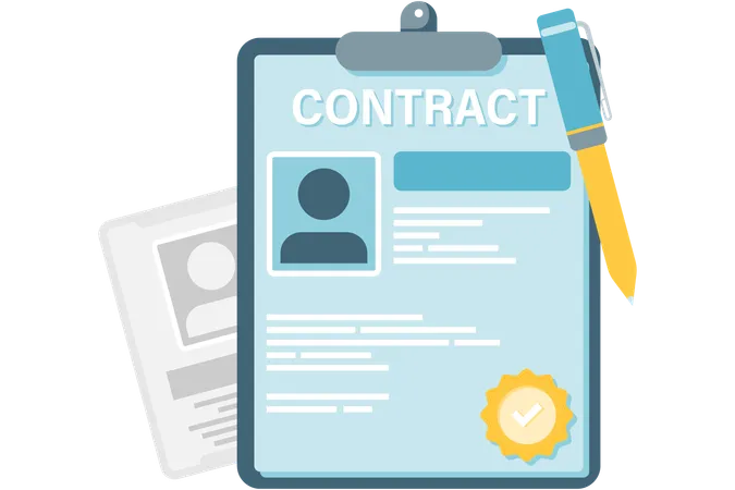 Contract and agreement documents  Illustration