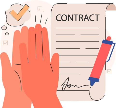 Contract sign  イラスト