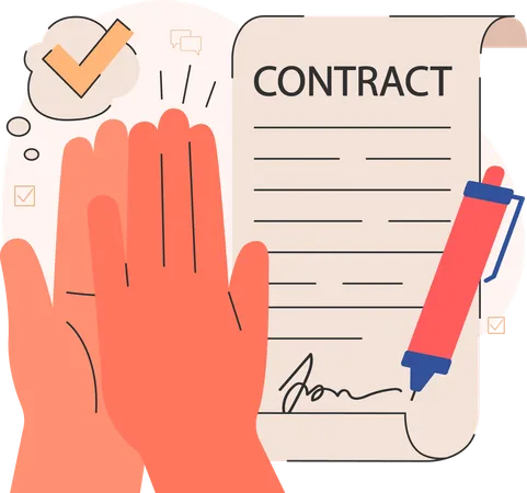 Contract sign  イラスト