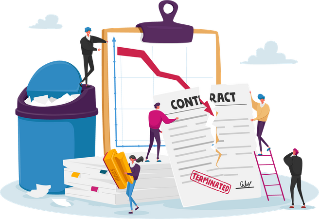 Contract termination due to business loss Illustration