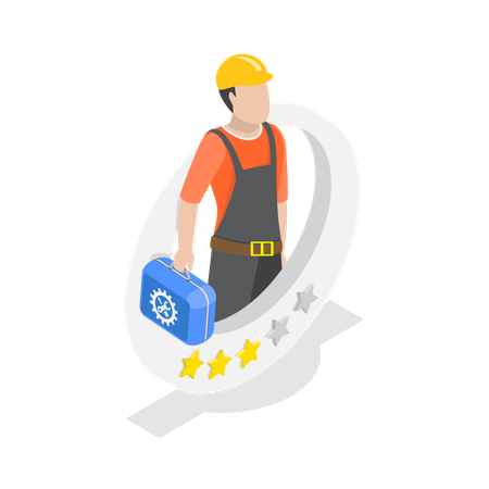 Contractor Service Rating  Illustration