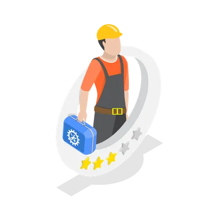 Contractor Service Rating  Illustration