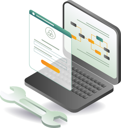 Contraseña de la computadora para el proceso de reparación  Ilustración