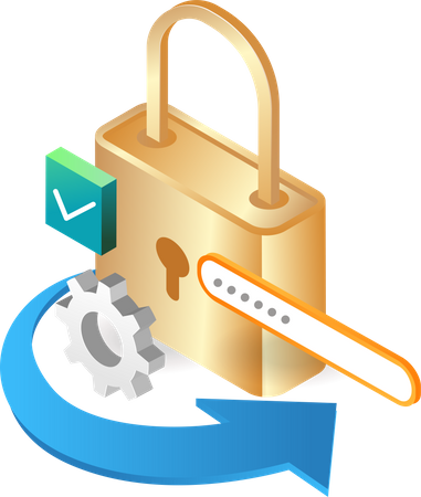 Contraseña de seguridad de datos del servidor  Ilustración