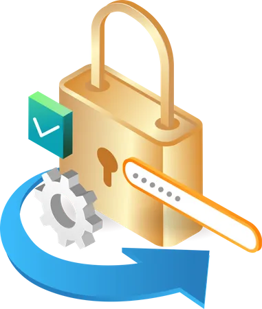 Contraseña de seguridad de datos del servidor  Ilustración