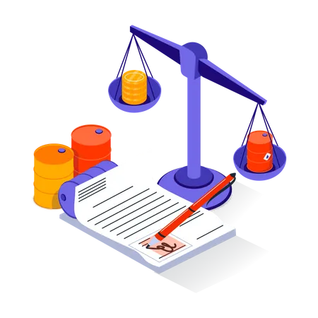 Contrat commercial pétrolier  Illustration