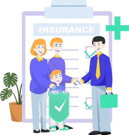 Contrat d'assurance familiale  Illustration