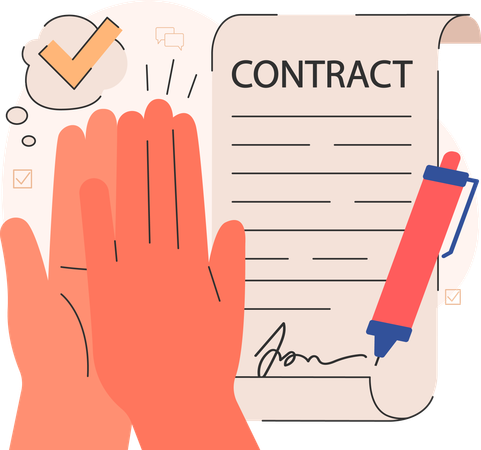 Signe de contrat  Illustration