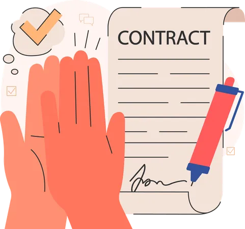 Signe de contrat  Illustration