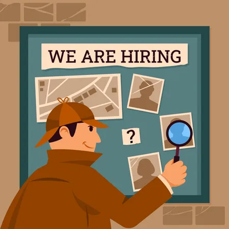 Postagem de mídia social para contratação de emprego  Ilustração