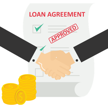 Contrato de empréstimo do banco  Illustration