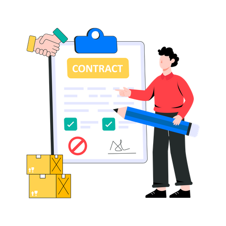 Contrato logístico  Ilustração