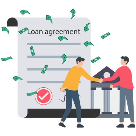 Contratos de empréstimo  Ilustração