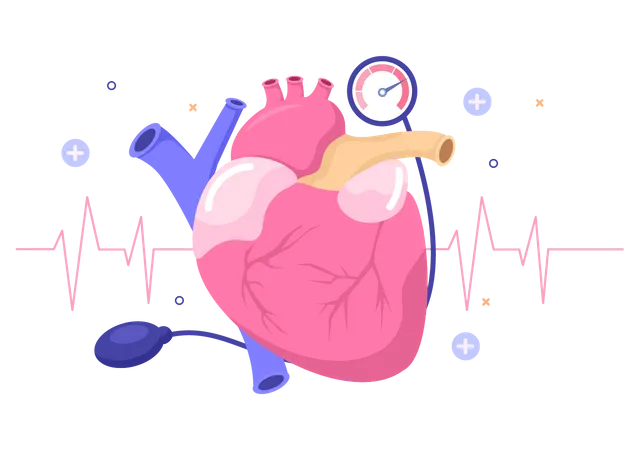 Dia Mundial Del Accidente Cerebrovascular O Dia De La Hipertension Con Una Ilustracion De Vector De Fondo De Estilo De Diseno Plano Ilustración