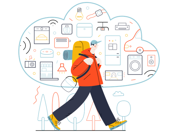 Control del hogar inteligente  Ilustración