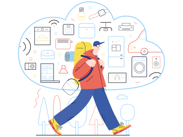 Control del hogar inteligente  Ilustración
