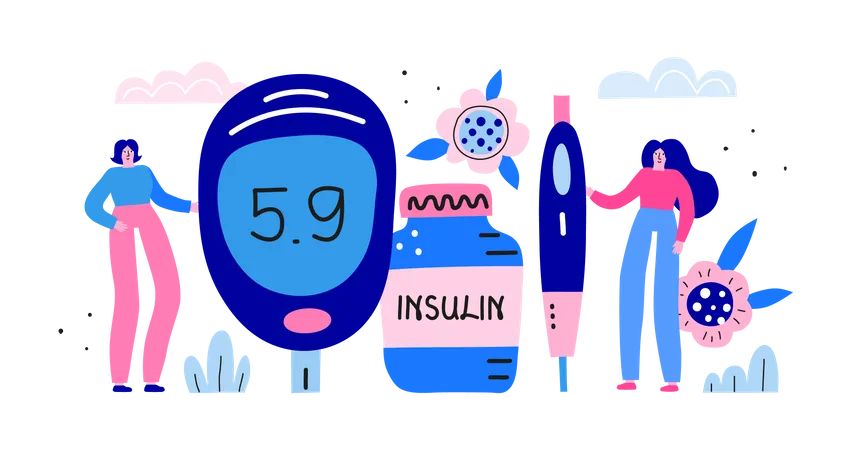 Control diabetes  Illustration