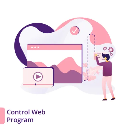 Control web program Illustration
