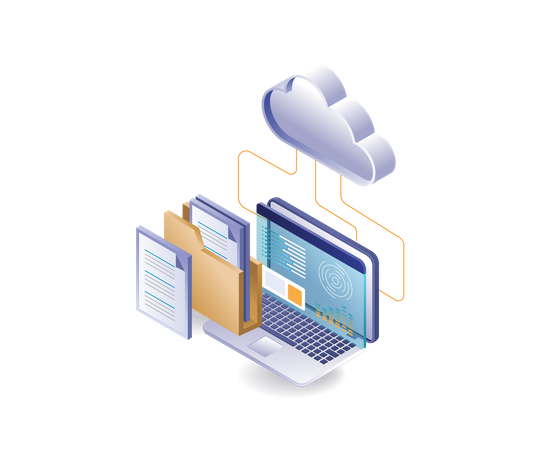 Contrôle de l'analyse des données du serveur cloud  Illustration