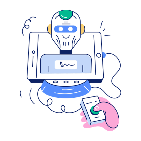 Controle de robô  Ilustração