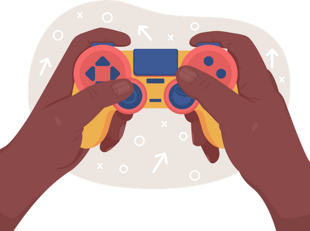 Controlling game via gaming remote  Illustration