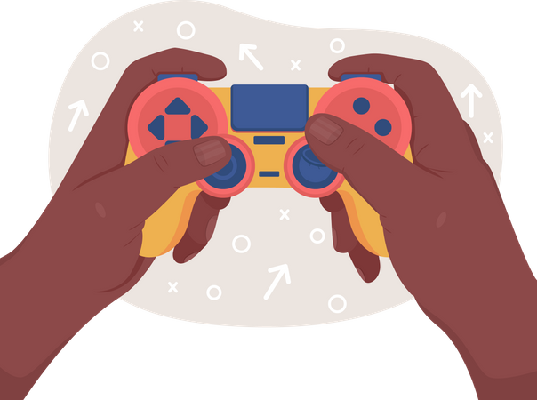 Controlling game via gaming remote  Illustration