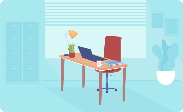 Convenient director office room  Illustration