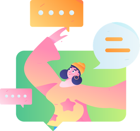 Conversa de rede on-line  Ilustração